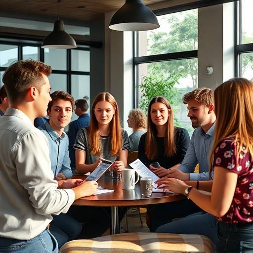 Studenten delen tips en ervaringen tijdens een informeel samenzijn na de lesuren